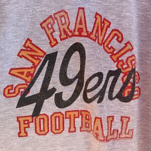 VTG 90's Junk Food San Francisco 49ers Raglan Sweatshirt USA Made Large Gray SF